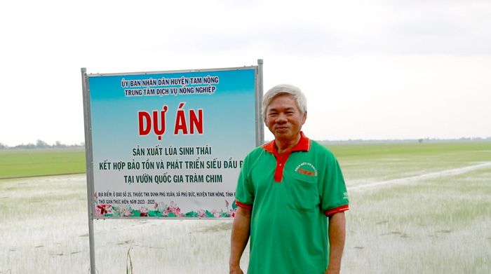 Một nơi ở Đồng Tháp, dân trồng lúa kiểu mà khiến bảo tồn được loài chim hoang dã quý hiếm
